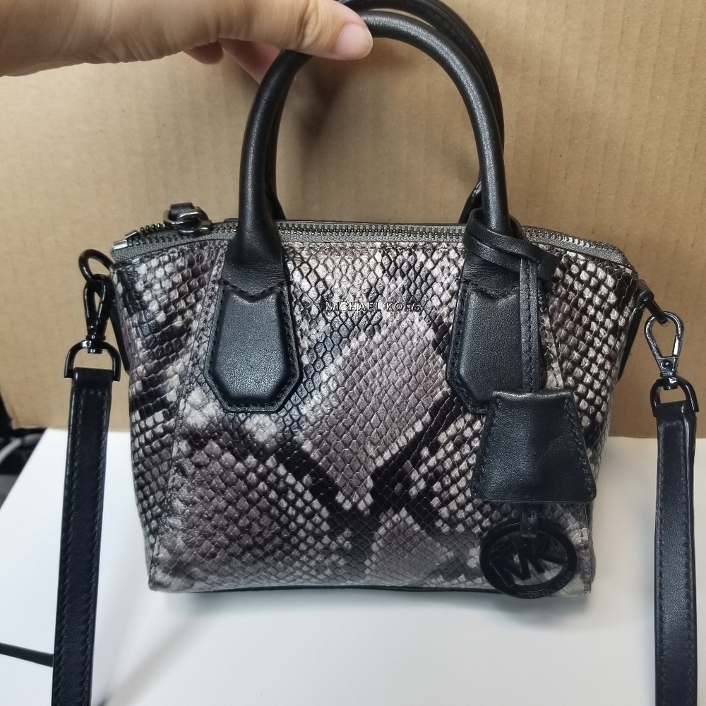 Michael Kors Campbell Mini Python Embossed Satchel - image 3